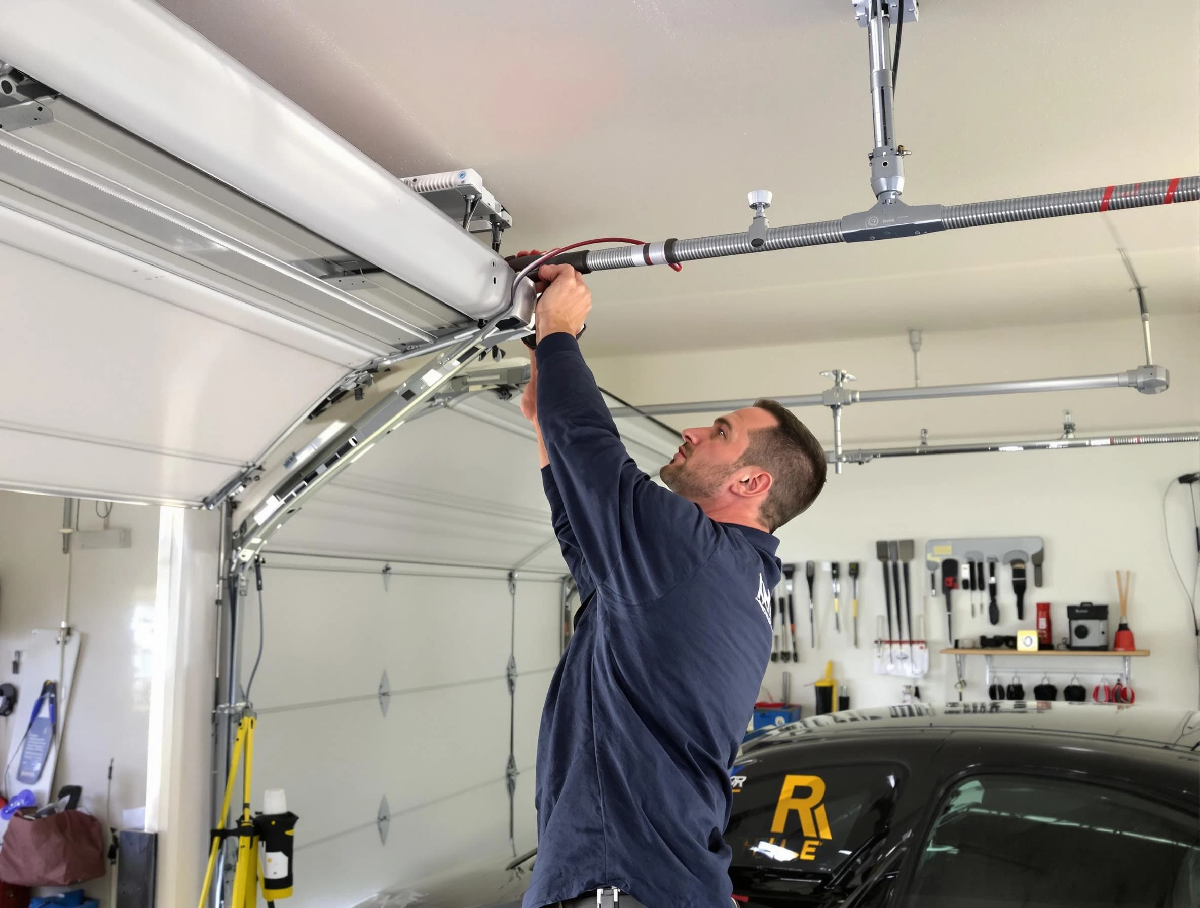 Scottsdale Garage Door Repair technician performing garage door cable repair in Scottsdale