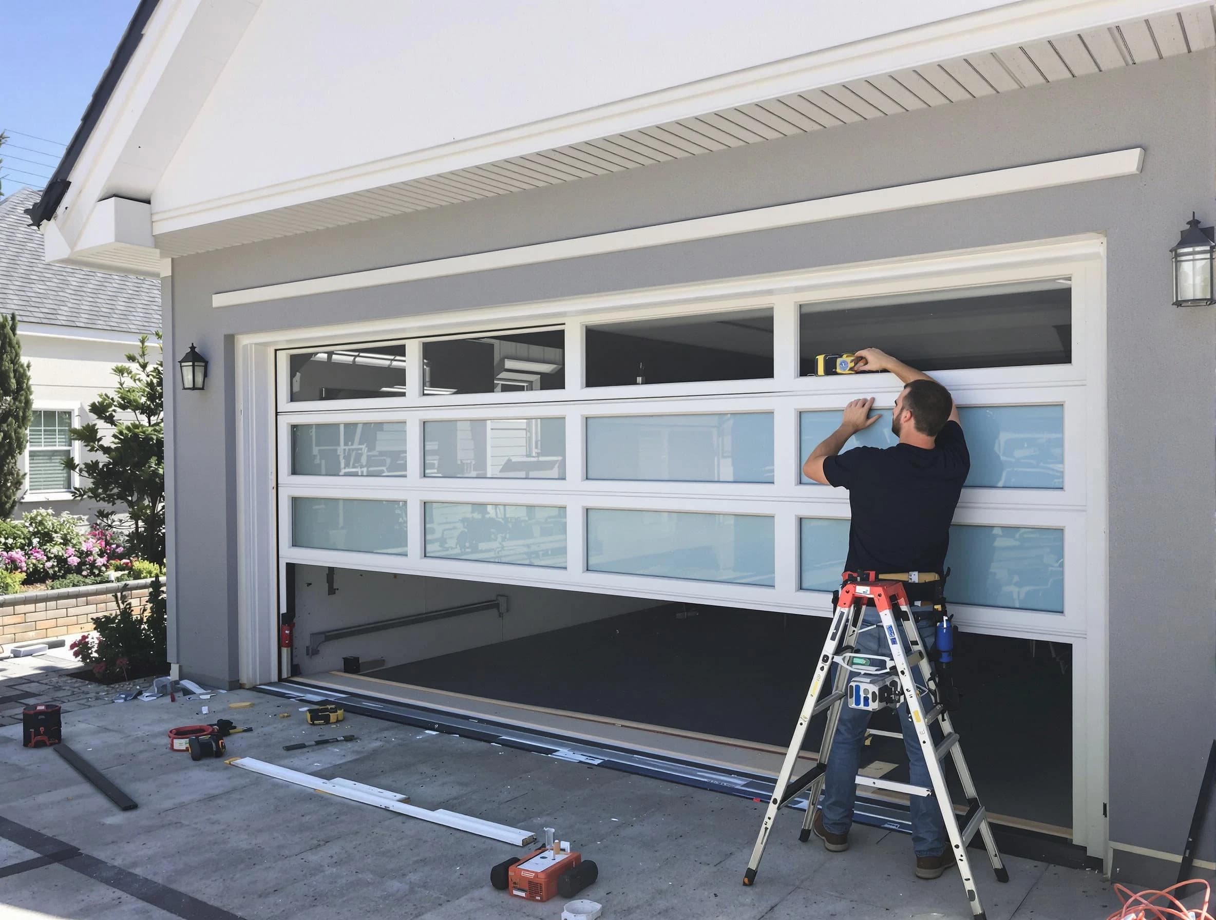 Scottsdale Garage Door Repair team performing garage door replacement in Scottsdale