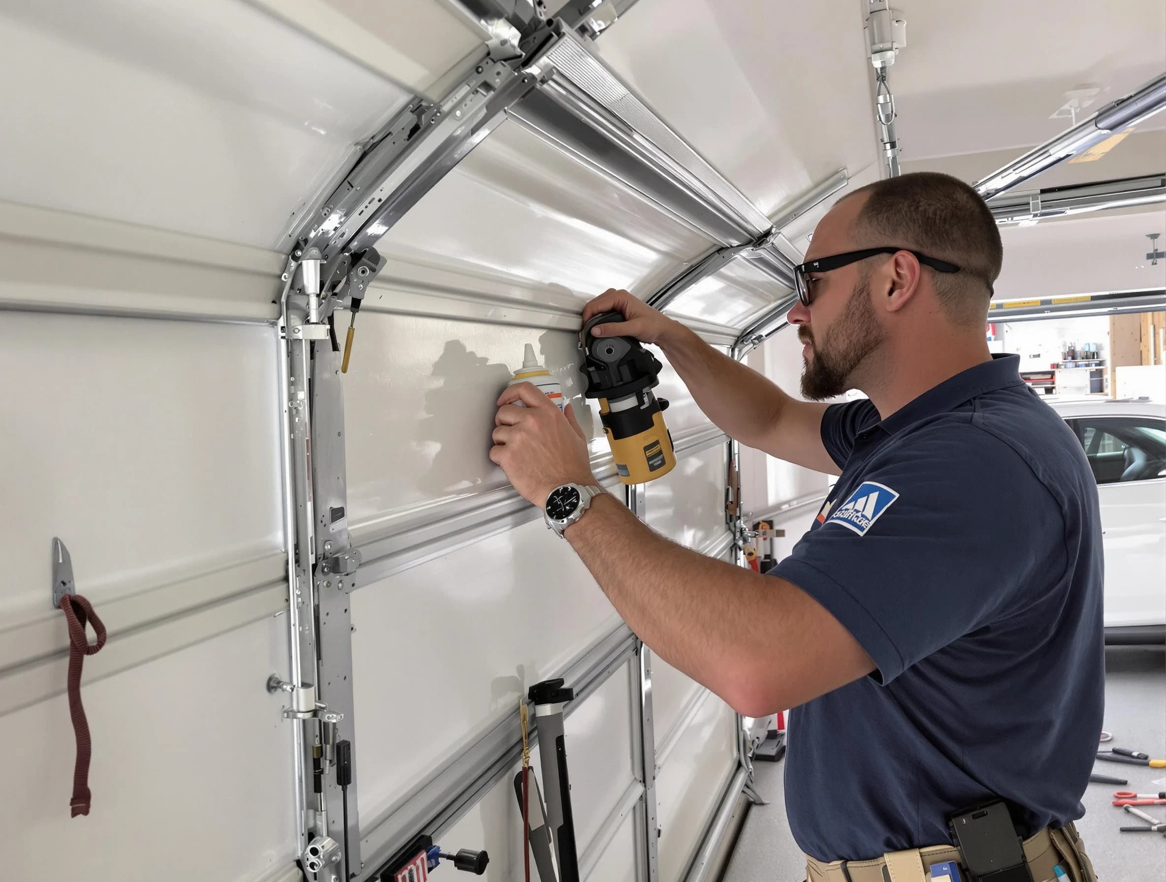 Scottsdale Garage Door Repair technician performing comprehensive noise reduction service in Scottsdale