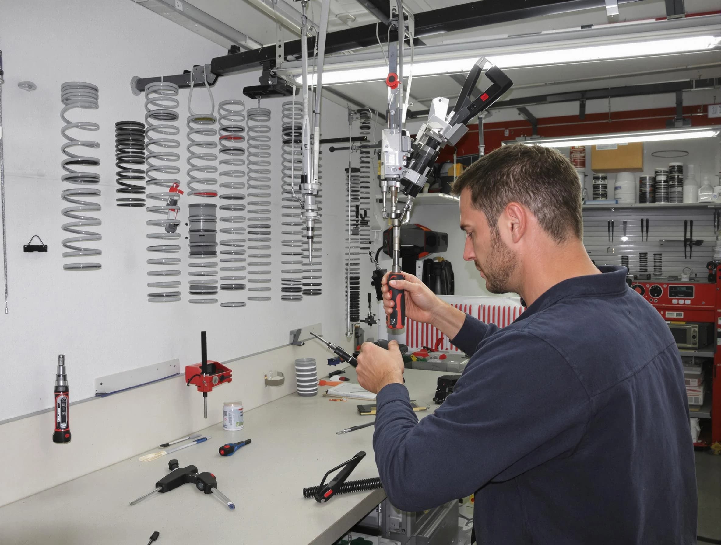Scottsdale Garage Door Repair safety certified technician performing precision spring replacement in Scottsdale
