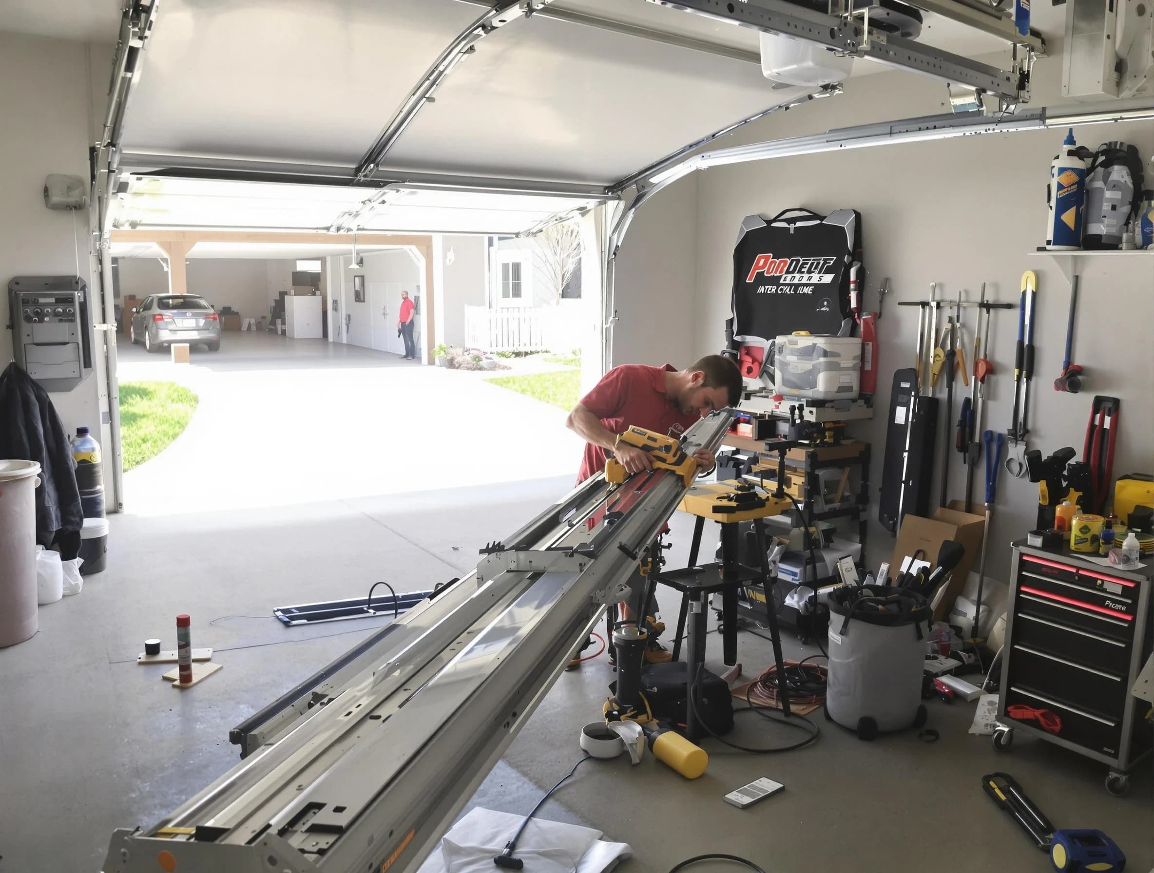 Scottsdale Garage Door Repair expert performing track repair in Scottsdale