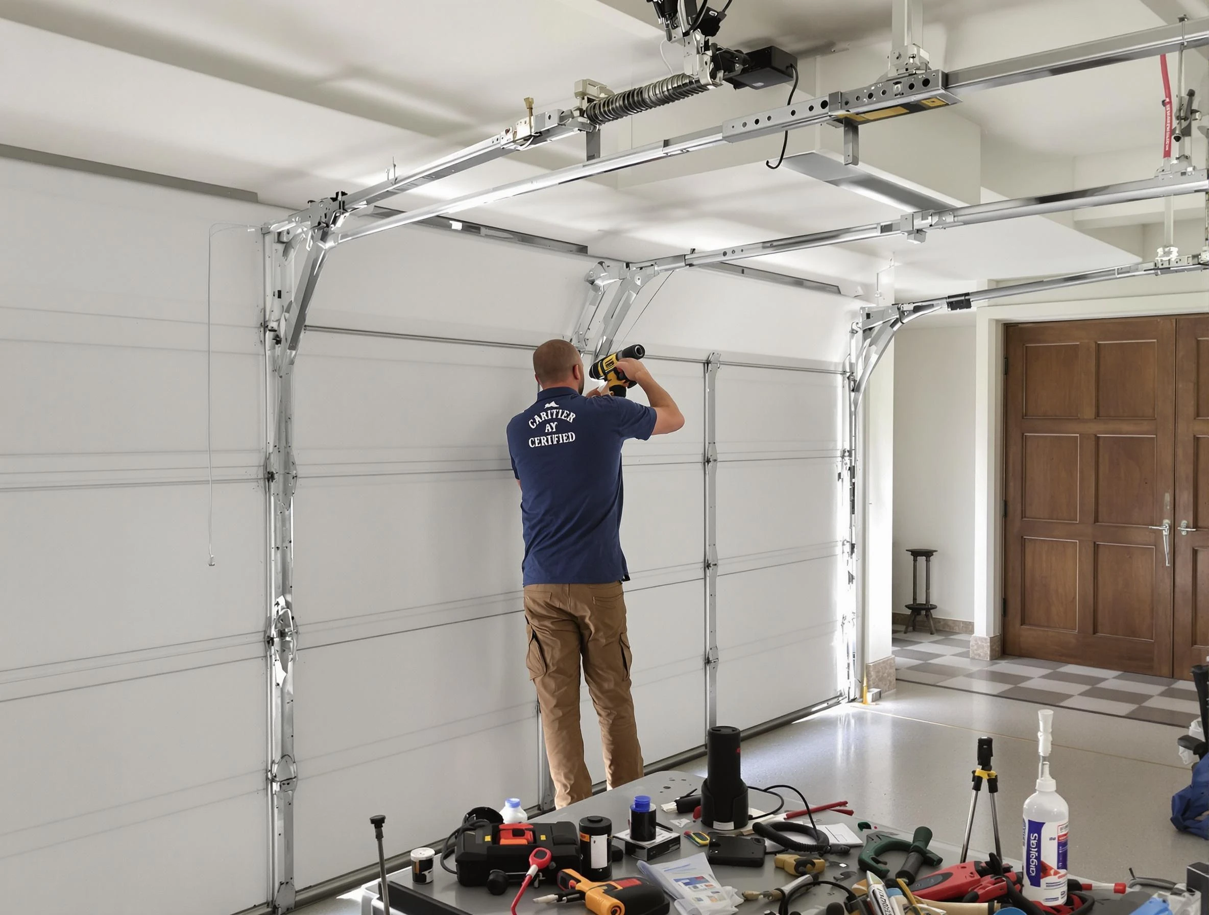 Scottsdale Garage Door Repair certified technician performing precision garage door repair in Scottsdale