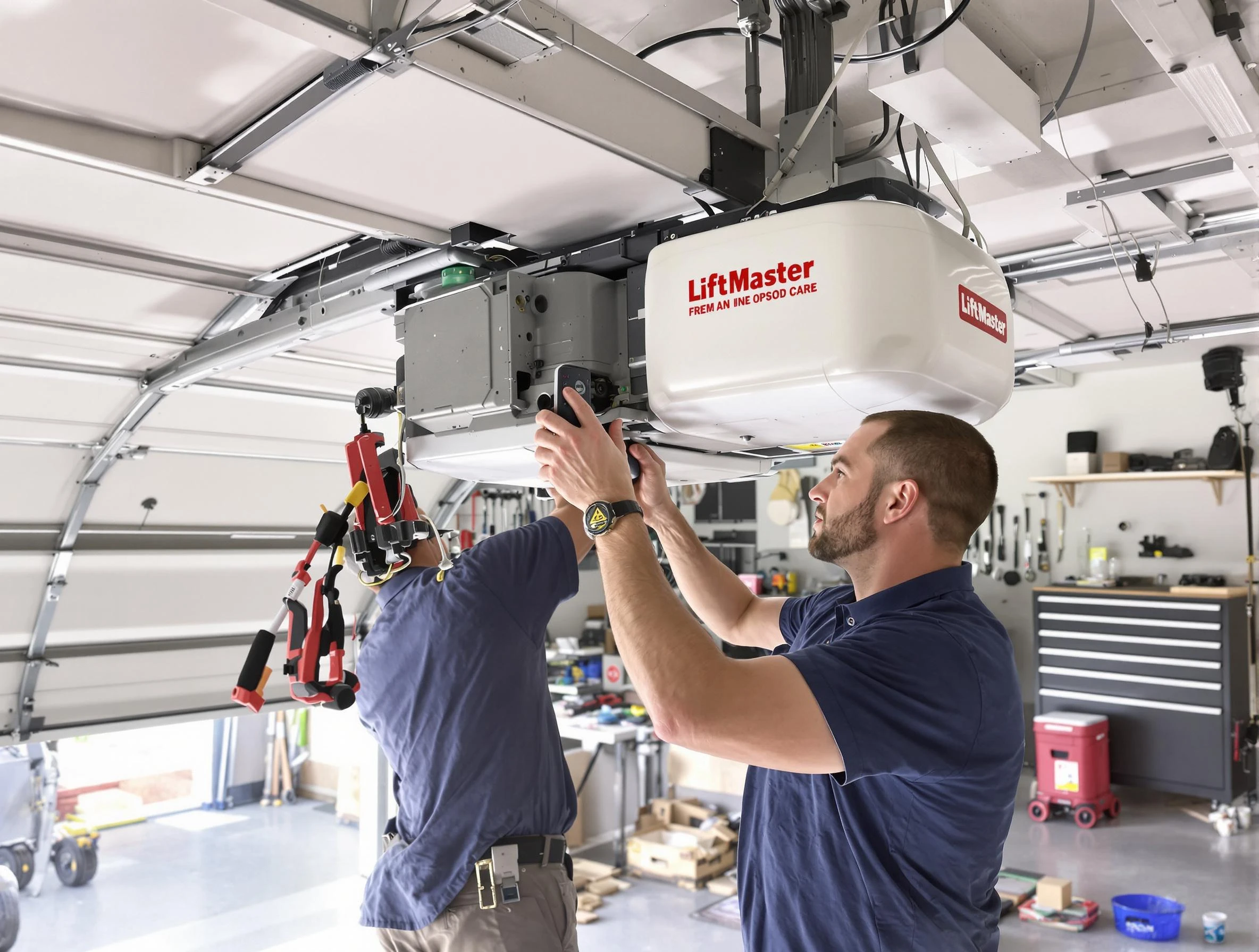 Scottsdale Garage Door Repair technician performing advanced diagnostics on garage opener in Scottsdale