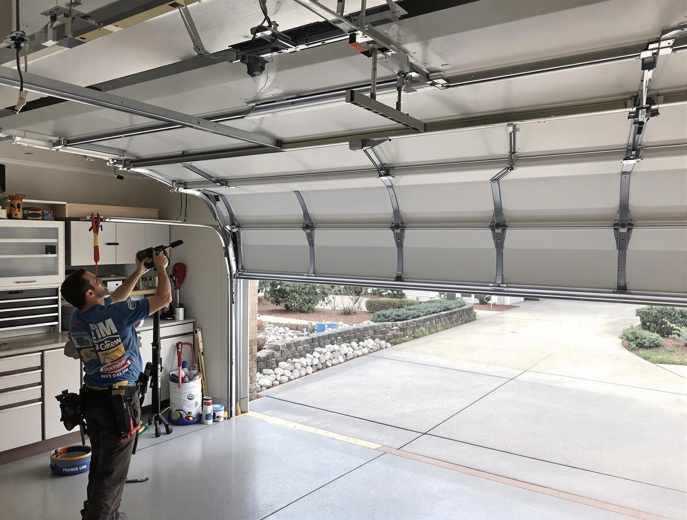 Garage door track repair service by Scottsdale Garage Door Repair in Scottsdale